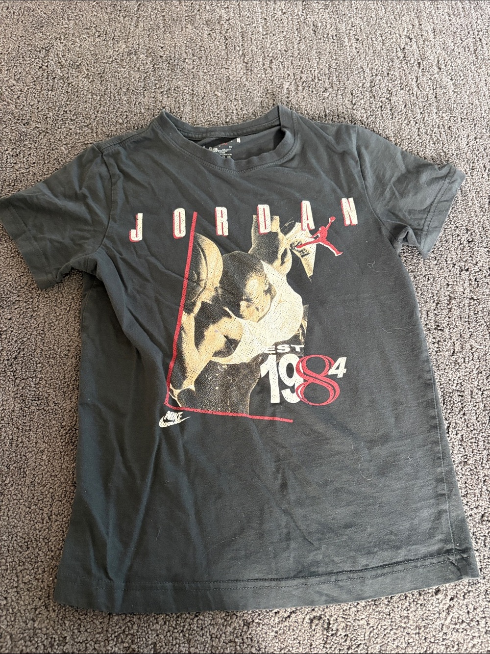 Jordan Black & Red Graphic Short Sleeve Tee